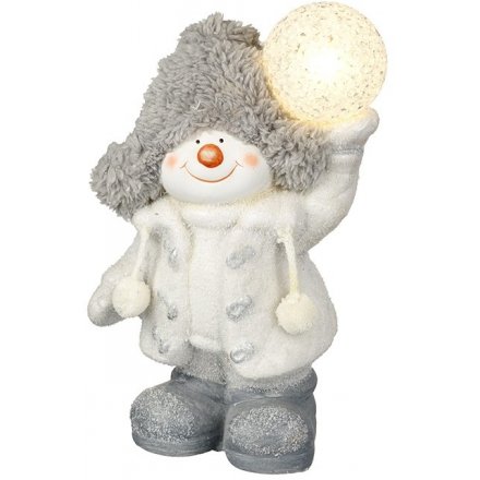 Snowman Figure With LED 