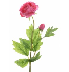 A pretty pink flower on a stem. A timeless floral decoration for the home.