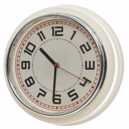 White Retro Clock 29cm