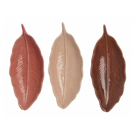 Earthenware Feather Plates 13.5cm