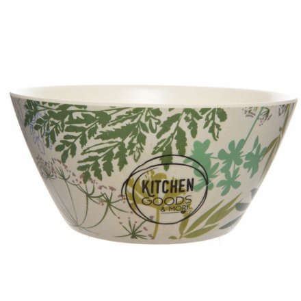 Green Leaves Kitchen Bamboo Bowl 14.5cm