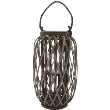 Willow Lantern With Rope Handle
