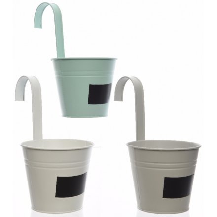 Hanging Pots With Labels, 3 Assorted