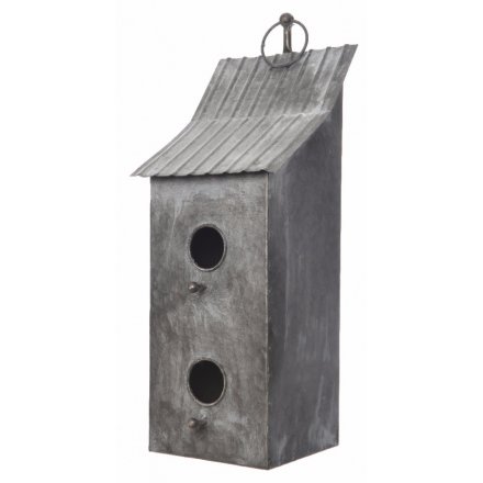 Metal Birdhouse With Two Entry Holes