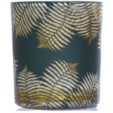  Add a glam feel to any space of the home with these dark green and gold tealight holders