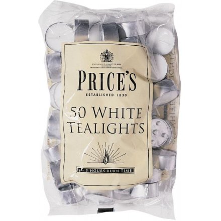Prices White Tealights x50