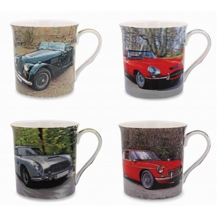 Car Mugs Set of 4