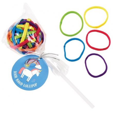 Rainbow Hair Bands Unicorn Lollipop