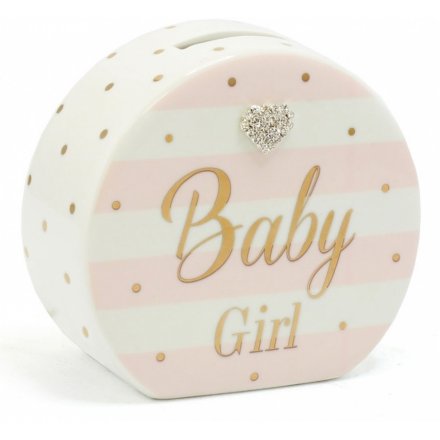 Pink Baby Girl Money Box 