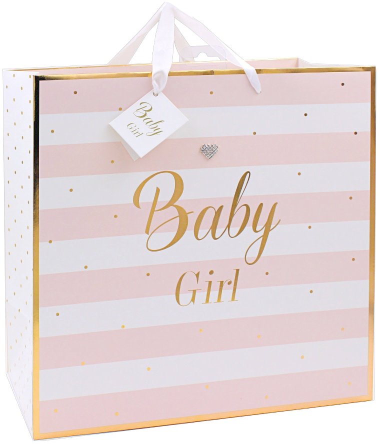 LP41087 / Golden Pink Baby Girl Gift Bag Large 37186 Ranges
