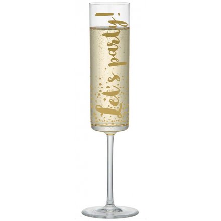 Get your party started with a glass of bubbly, perfectly presented in this stylish new line of glass flutes 