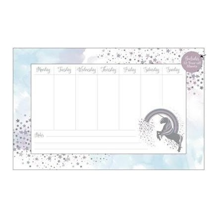 Pink Unicorn Magnetic Weekly Planner 36cm