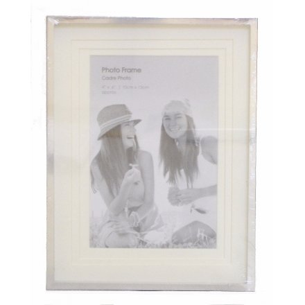 4x6 Silver Layered Aperture Frame