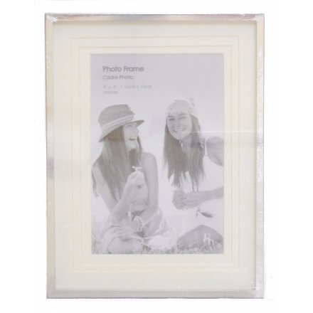 5x6 Silver Layered Aperture Frame