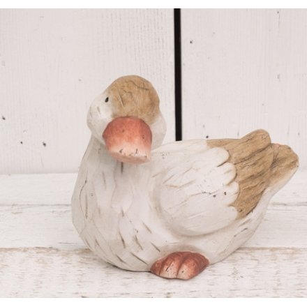 Resin Carved Duck - Large 22cm