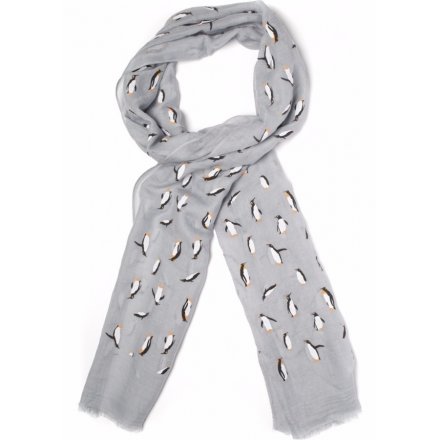 Get bundled up for the winter with these chic and sweet penguin themed scarves