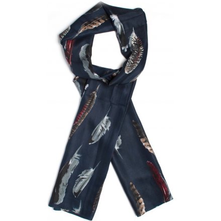 Get ready for the colder seasons with this chic assortment of feather printed scarves 