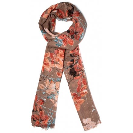 Add a touch of Autumn to your outfit with these floral inspired scarves, 