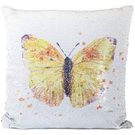 Butterfly Sequin Cushion