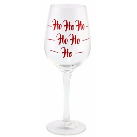 Ho Ho Ho Wine Glass