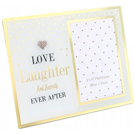 Love Laughter Mad Dots Mirror Photo Frame