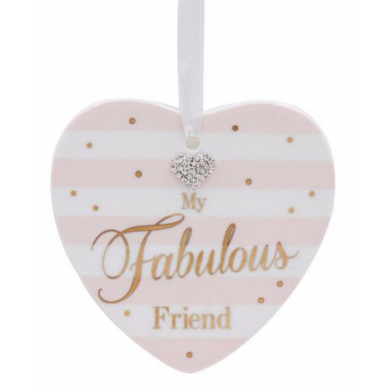 Mad Dots Fabulous Friend Heart Plaque