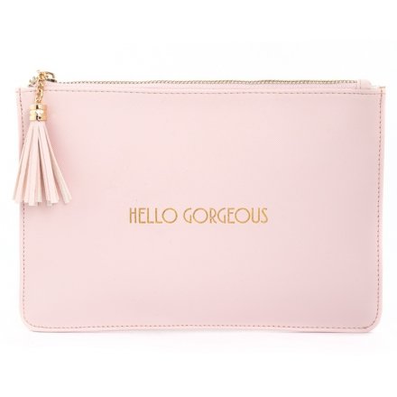 Pink Hello Gorgeous Clutch Bag