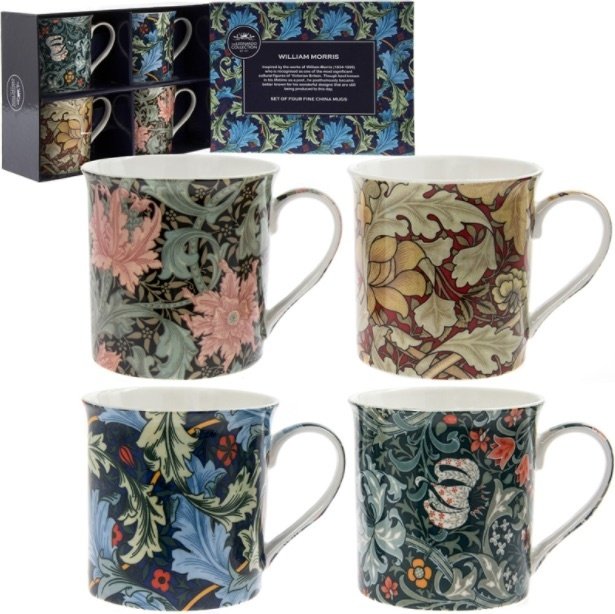LP93240 / William Morris Set 4 Mugs 37687 Interior Decor / Kitchen