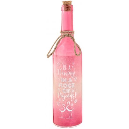 Flamingo Pink LED Bottle