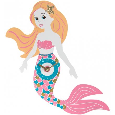 Glitter Mermaid Clock