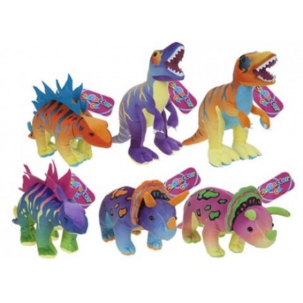 Printed Neon Dinosaur Soft Toys 12inch