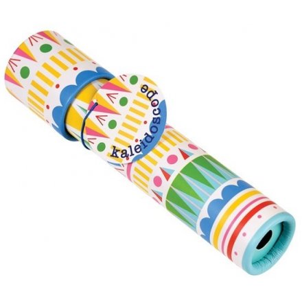 A colourful circus print kaleidoscope toy for kids
