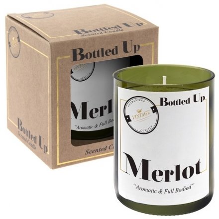 Let the tasty smell of a freshly poured Merlot seep into your home spaces with this vintage chic candle