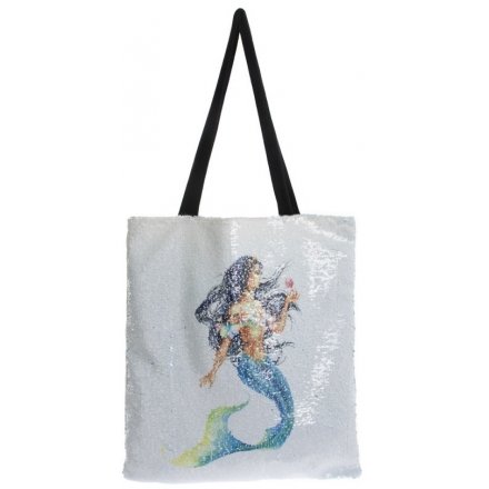Add a magical mermaid touch to your shopping sprees with this chic sequin shopping bag