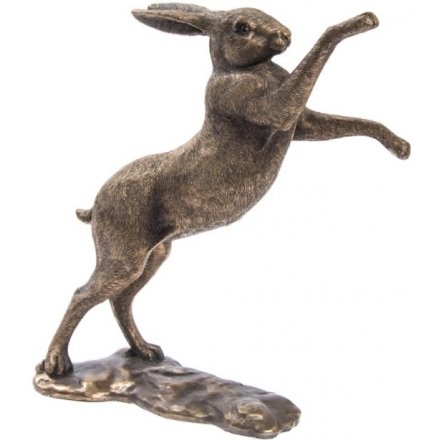 Reflections Bronzed Boxing Hare 28cm