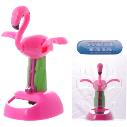 Add this funky flapping flamingo to any windowsill to watch him jive about 