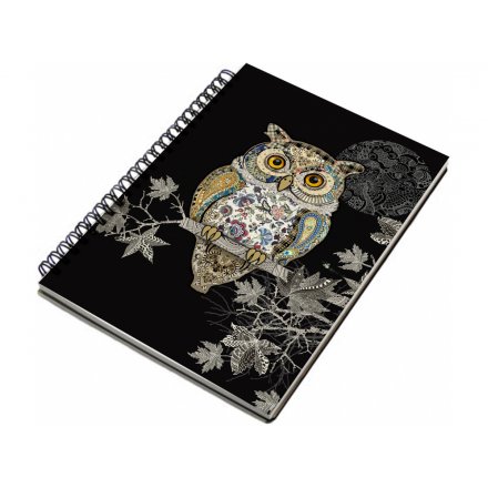 Bug Art Owl Design A6 Notebook