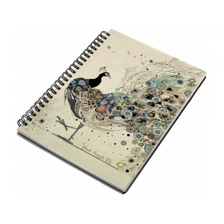 A6 Peacock Design Notebook