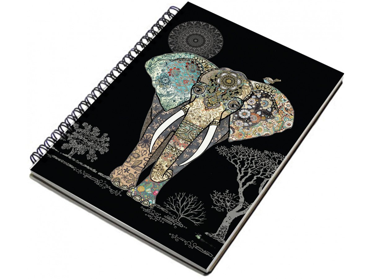 A5 Elephant Design Notebook 37873 Cards Stationery Crafts And Wrap