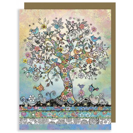 Patterned Tree Card and Envelope 