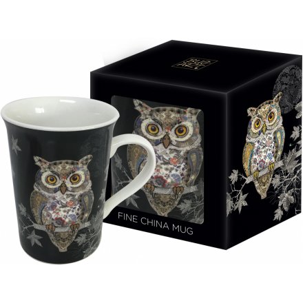 Art Owl China Mug In Gift Box