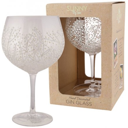A beautiful new line of hand decorated stemmed Gin Glasses, 