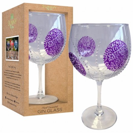  A beautiful new line of hand decorated stemmed Gin Glasses, 