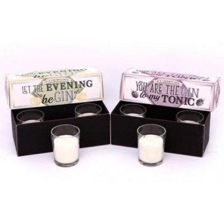 Set of 3 Colourful Gin Candles