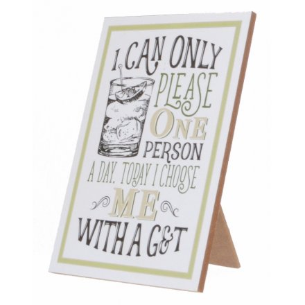 Never forget the Gin again with these quirky assorted wooden plaques with a colourful theme
