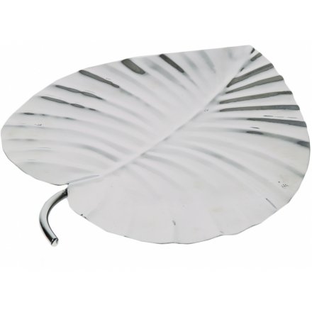 Stainless Steel Leaf Decal Piece, 27cm