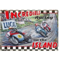  Part of our wide ranged collection of metal signs is this vintage inspired motor racing metal sign, 