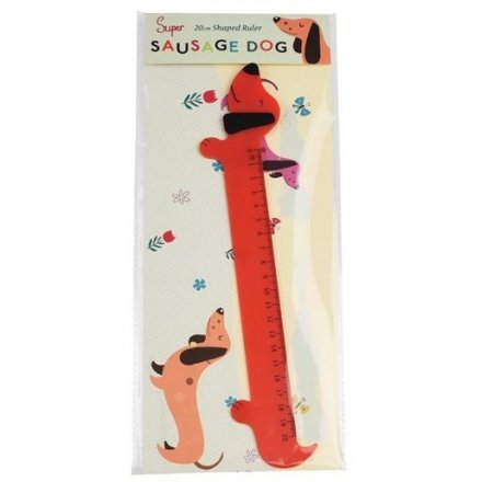  This fun sausage dog looking ruler will be a great additional to any school stationary set 