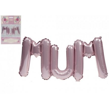 30" Pink Mum Text Balloon
