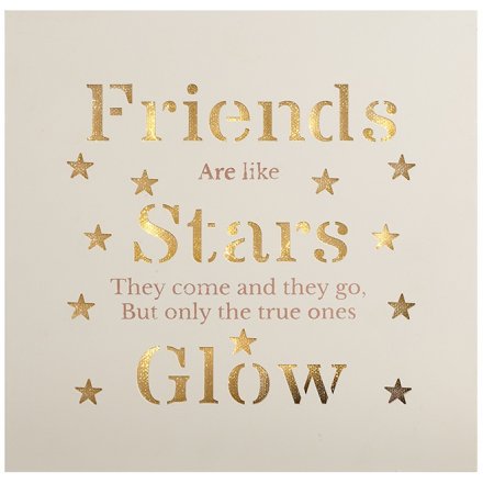 Light Up Plaque - Friends, Stars, Glow